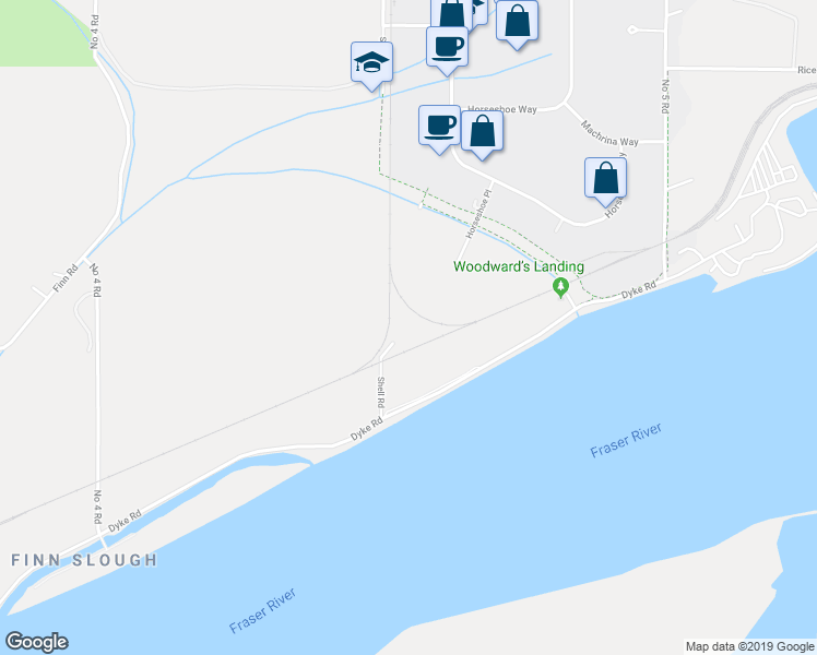 map of restaurants, bars, coffee shops, grocery stores, and more near 12880 Shell Road in Richmond