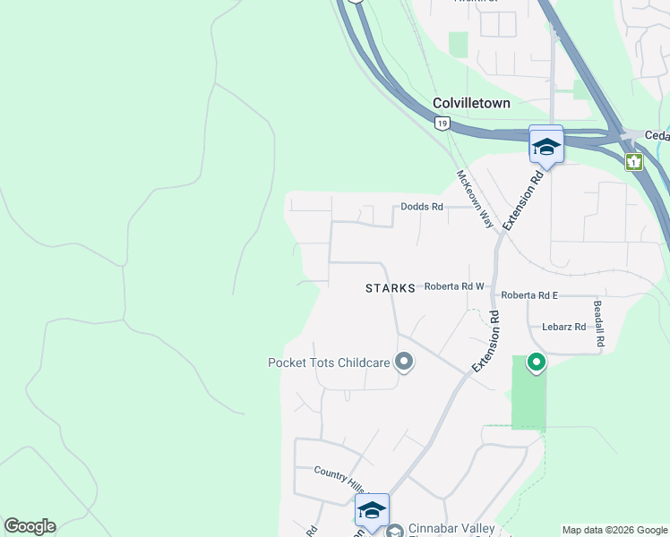 map of restaurants, bars, coffee shops, grocery stores, and more near 159 Roberta Road West in Nanaimo