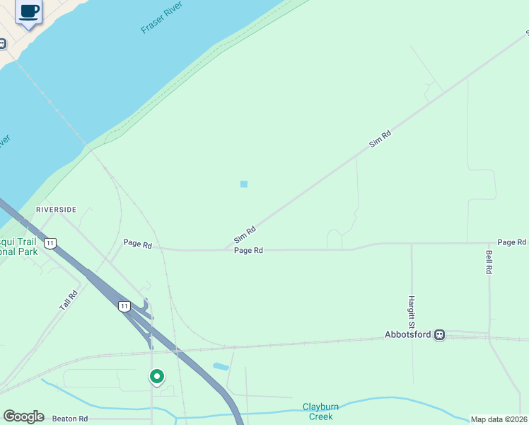 map of restaurants, bars, coffee shops, grocery stores, and more near 33861 Sim Road in Abbotsford