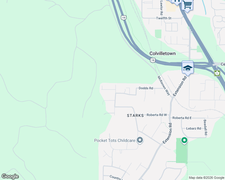 map of restaurants, bars, coffee shops, grocery stores, and more near 163 Alberta Road in Nanaimo