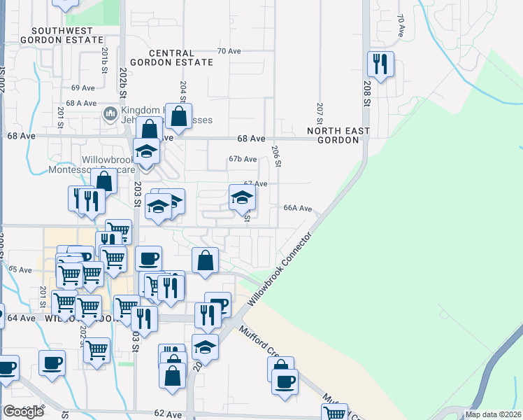 map of restaurants, bars, coffee shops, grocery stores, and more near in Langley
