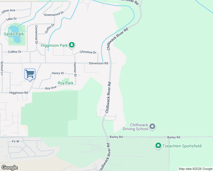 map of restaurants, bars, coffee shops, grocery stores, and more near 6645 B Chilliwack River Road in Chilliwack