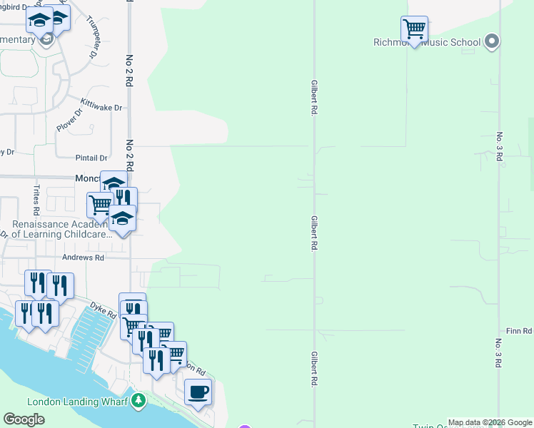 map of restaurants, bars, coffee shops, grocery stores, and more near in Richmond
