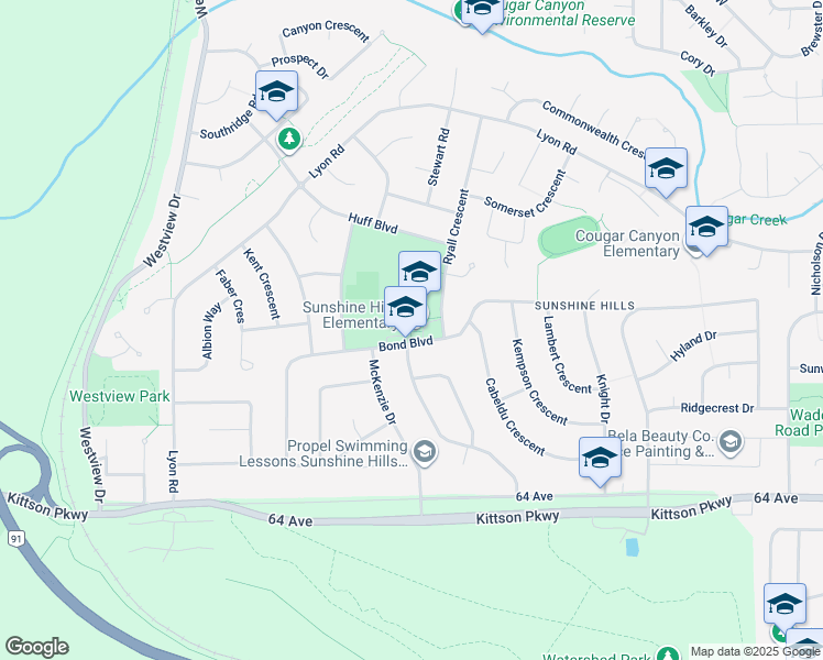 map of restaurants, bars, coffee shops, grocery stores, and more near 11285 Bond Boulevard in Delta