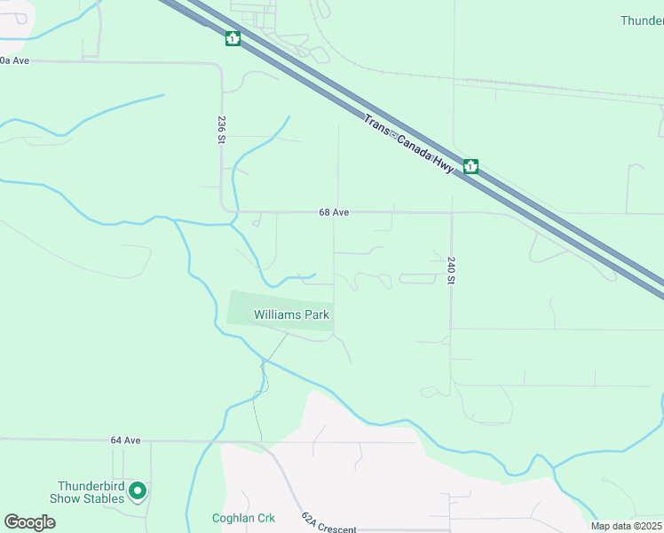 map of restaurants, bars, coffee shops, grocery stores, and more near 6721 238 Street in Langley
