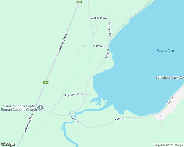 map of restaurants, bars, coffee shops, grocery stores, and more near 18 Water Street in Botwood