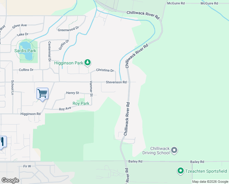 map of restaurants, bars, coffee shops, grocery stores, and more near 46405 John Pl in Chilliwack