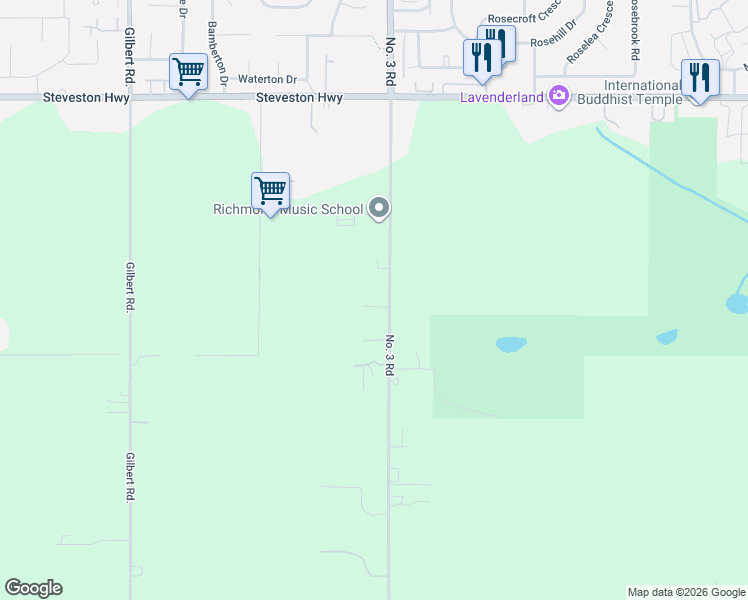 map of restaurants, bars, coffee shops, grocery stores, and more near 11871 Number 3 Road in Richmond