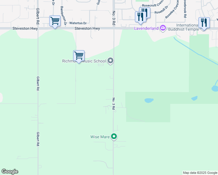 map of restaurants, bars, coffee shops, grocery stores, and more near 11871 Number 3 Road in Richmond