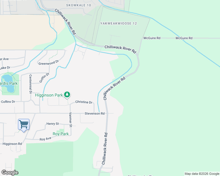 map of restaurants, bars, coffee shops, grocery stores, and more near 6911 Chilliwack River Road in Chilliwack