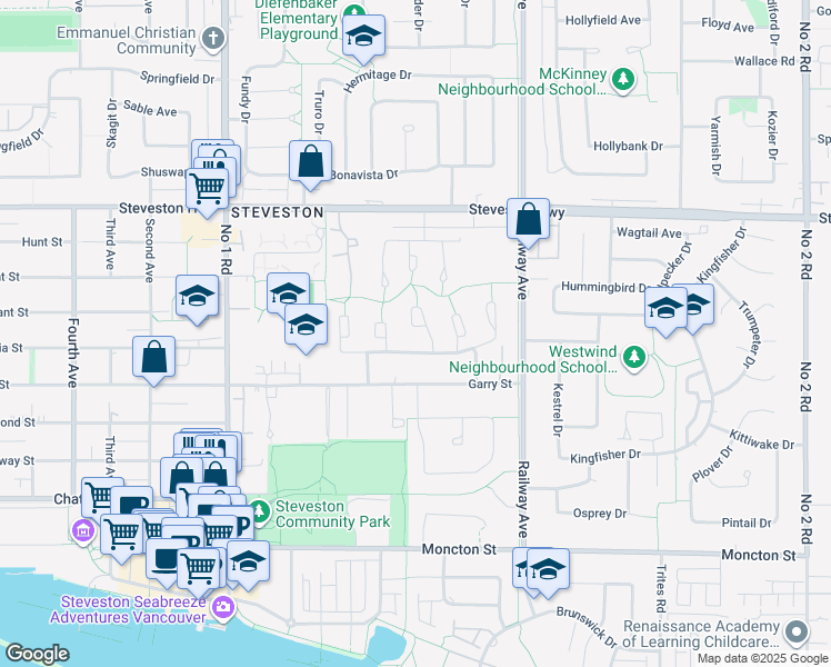 map of restaurants, bars, coffee shops, grocery stores, and more near 11311 Caravel Court in Richmond