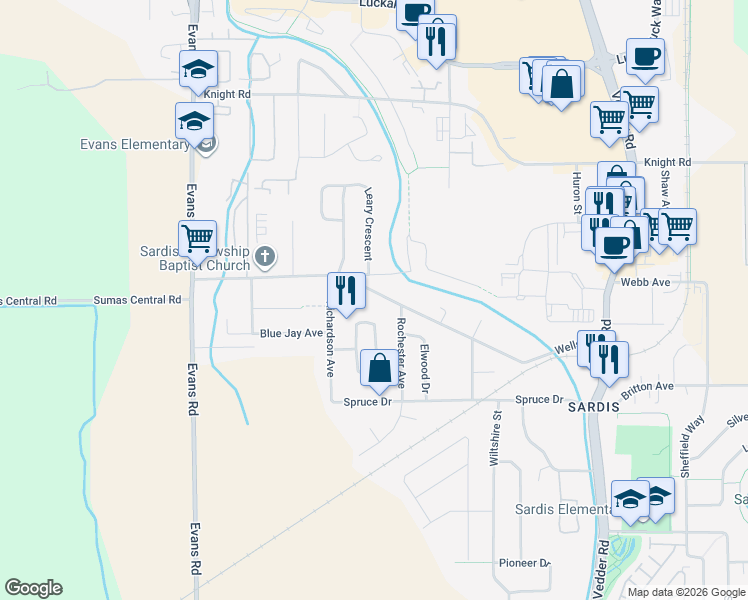 map of restaurants, bars, coffee shops, grocery stores, and more near 45362 Wells Road in Chilliwack
