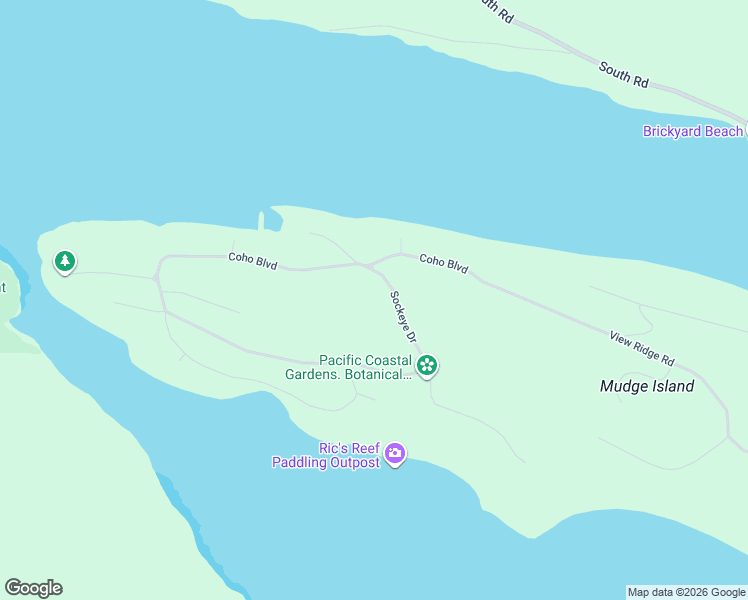 map of restaurants, bars, coffee shops, grocery stores, and more near 221 Sockeye Drive in Gabriola