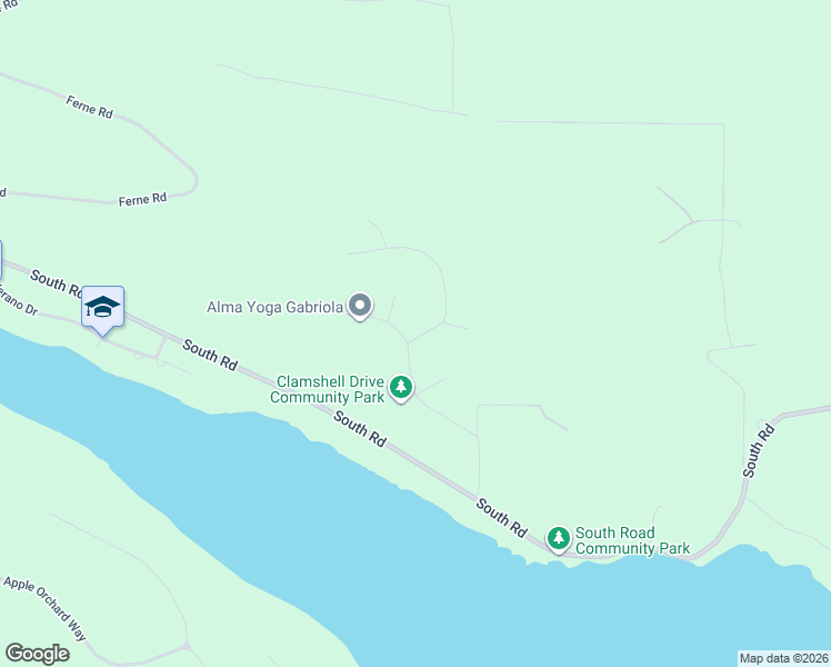 map of restaurants, bars, coffee shops, grocery stores, and more near 1855 Oyster Way in Gabriola