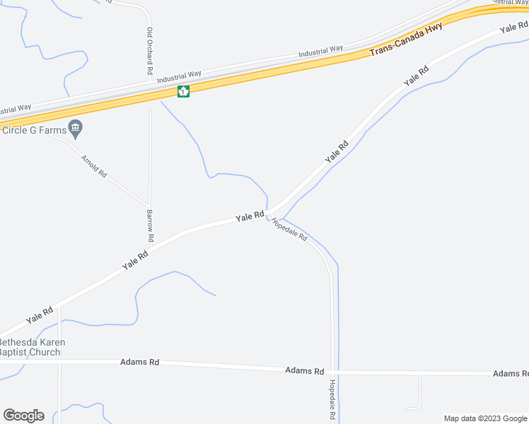 map of restaurants, bars, coffee shops, grocery stores, and more near 43013 Yale Road in Chilliwack