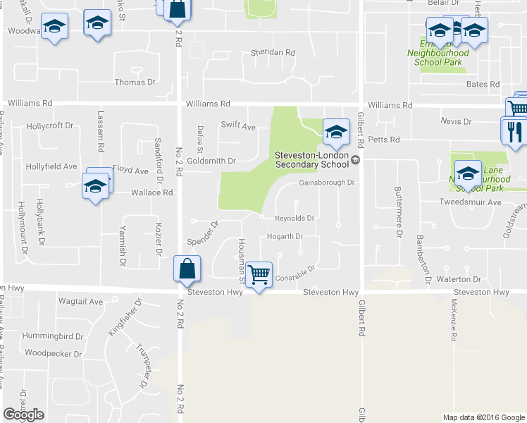 map of restaurants, bars, coffee shops, grocery stores, and more near 10731 Reynolds Drive in Richmond