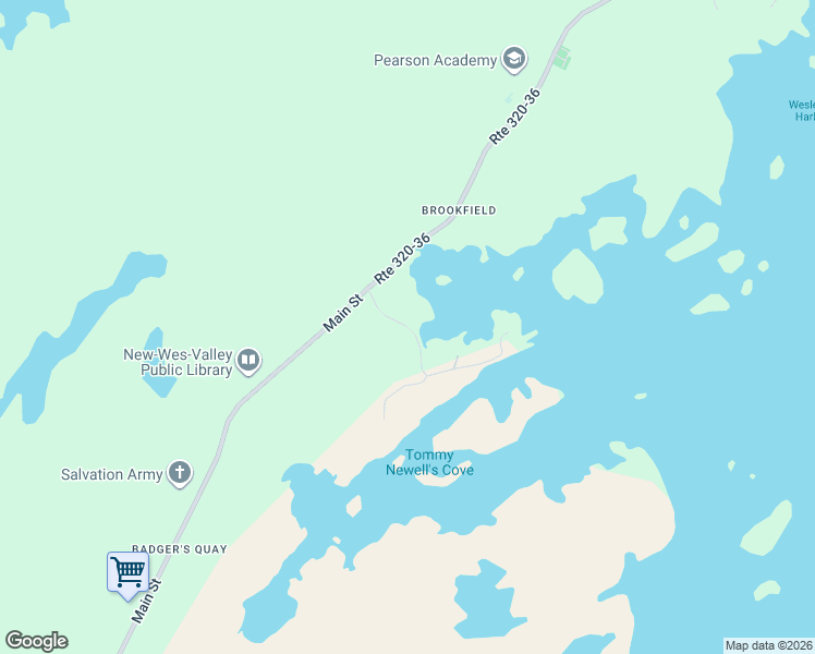 map of restaurants, bars, coffee shops, grocery stores, and more near Brookfield Road in New-Wes-Valley