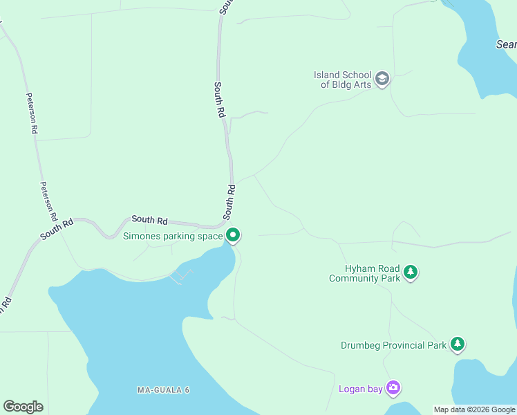 map of restaurants, bars, coffee shops, grocery stores, and more near 3040 Mander Road in Gabriola