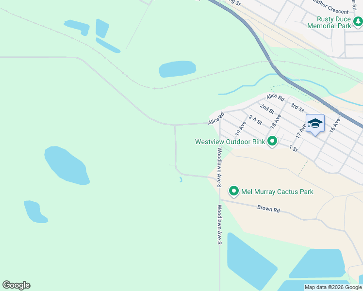 map of restaurants, bars, coffee shops, grocery stores, and more near 1938 Alice Road in Bienfait