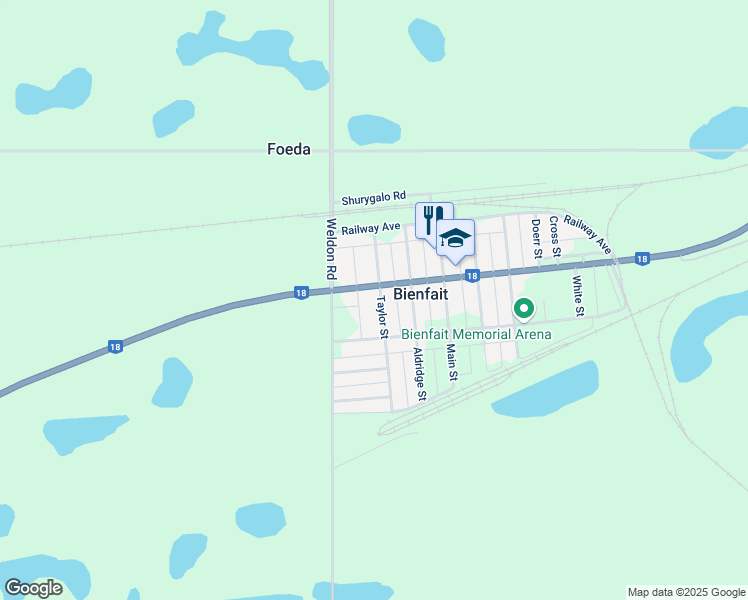 map of restaurants, bars, coffee shops, grocery stores, and more near 322 Taylor Street in Bienfait