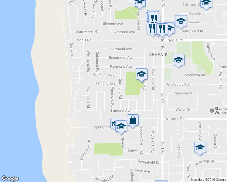map of restaurants, bars, coffee shops, grocery stores, and more near 9420 Piermond Road in Richmond