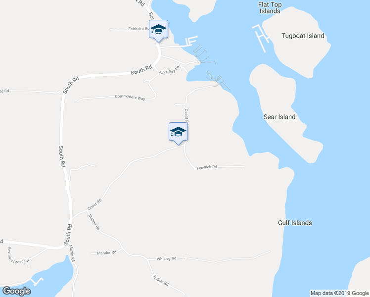 map of restaurants, bars, coffee shops, grocery stores, and more near 3345 Fenwick Road in Gabriola