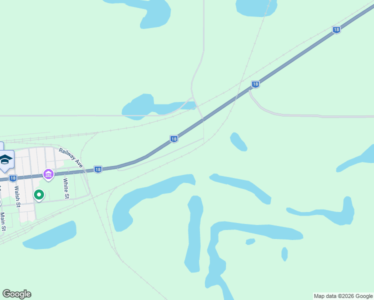map of restaurants, bars, coffee shops, grocery stores, and more near 107 Industrial Drive in Bienfait