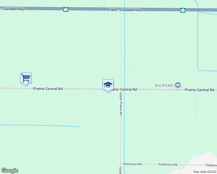map of restaurants, bars, coffee shops, grocery stores, and more near 49539 Prairie Central Road in Chilliwack