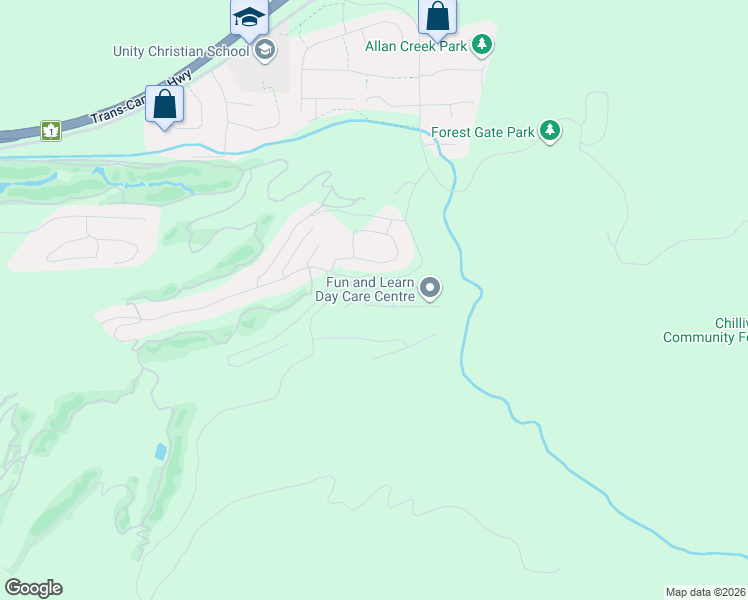map of restaurants, bars, coffee shops, grocery stores, and more near 51097 Farmers Way in Chilliwack