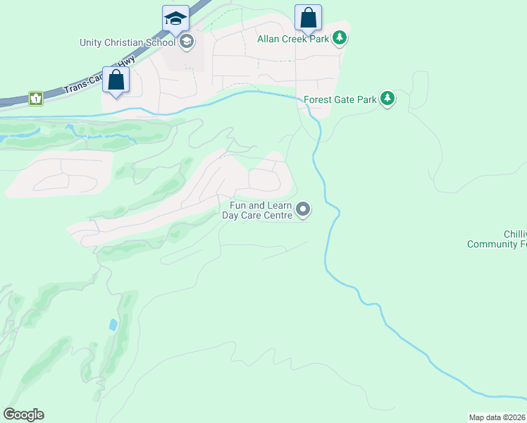 map of restaurants, bars, coffee shops, grocery stores, and more near 51097 Farmers Way in Chilliwack