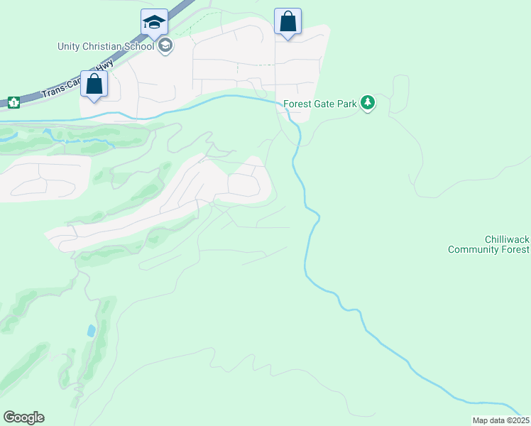 map of restaurants, bars, coffee shops, grocery stores, and more near 8181 harvest place in Chilliwack