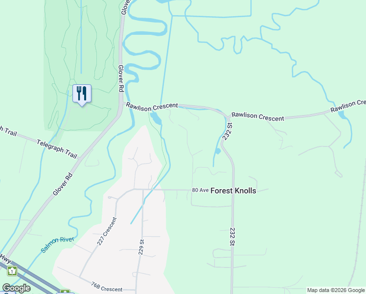 map of restaurants, bars, coffee shops, grocery stores, and more near 8157 231 Street in Langley Township