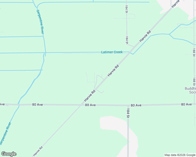 map of restaurants, bars, coffee shops, grocery stores, and more near 8129 Harvie Road in Surrey