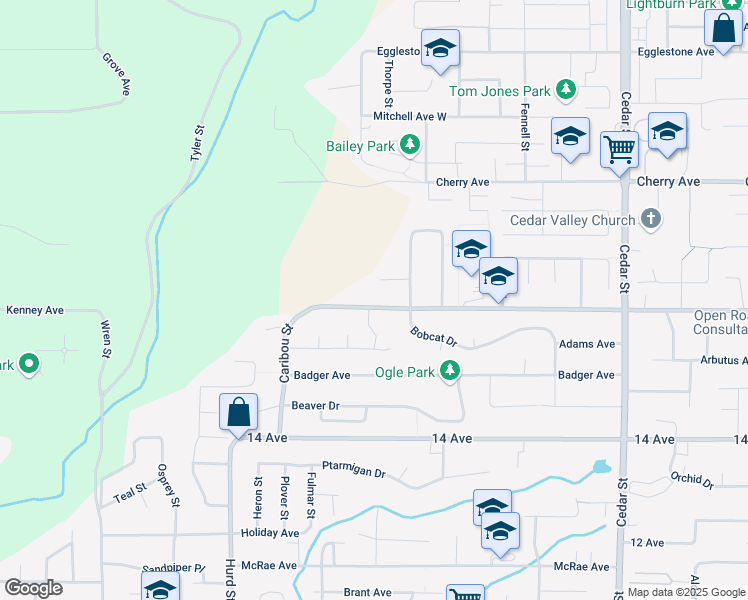 map of restaurants, bars, coffee shops, grocery stores, and more near in Mission