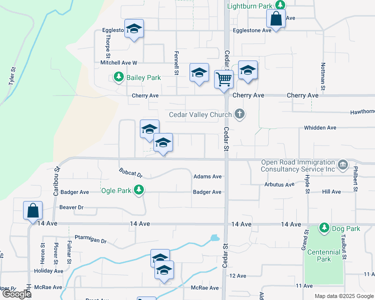 map of restaurants, bars, coffee shops, grocery stores, and more near 8231 Tanaka Terrace in Mission