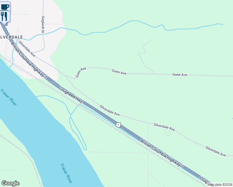 map of restaurants, bars, coffee shops, grocery stores, and more near 30230 Gunn Avenue in Mission