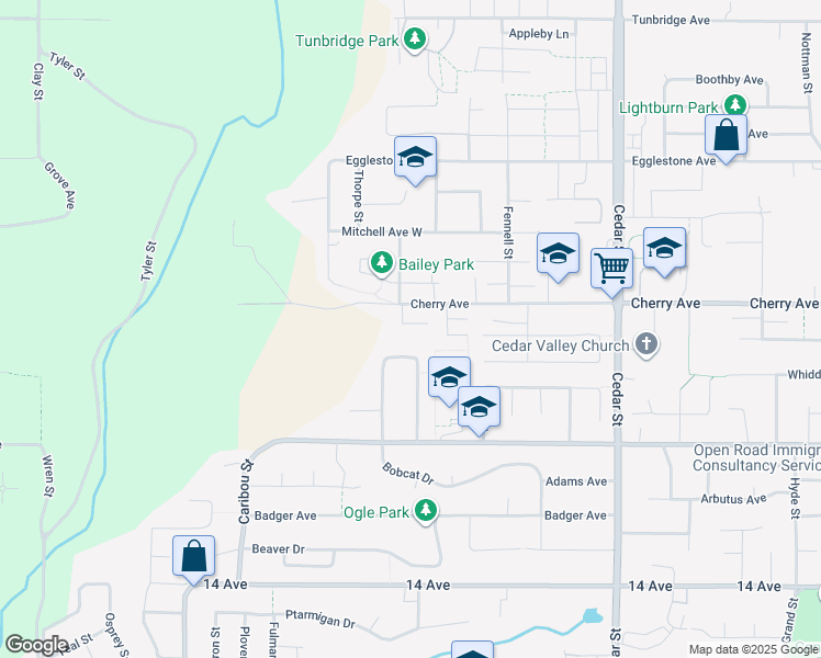 map of restaurants, bars, coffee shops, grocery stores, and more near 32520 Higginbottom Court in Mission