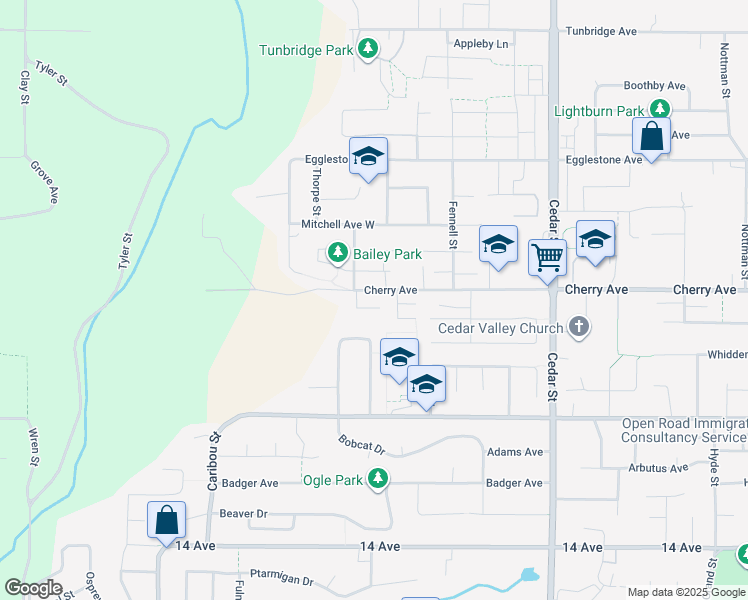 map of restaurants, bars, coffee shops, grocery stores, and more near 32531 Higginbottom Court in Mission