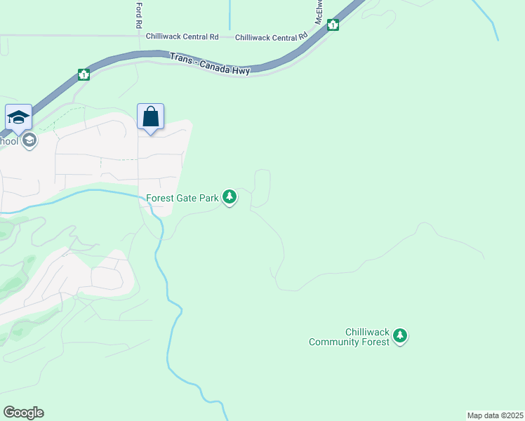map of restaurants, bars, coffee shops, grocery stores, and more near 51525 Allan Road in Chilliwack