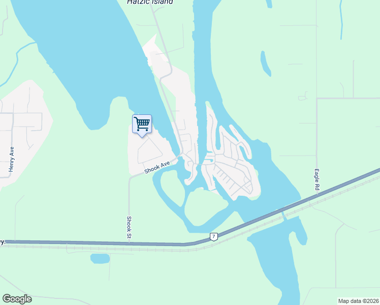 map of restaurants, bars, coffee shops, grocery stores, and more near 8400 Shook Road in Fraser Valley