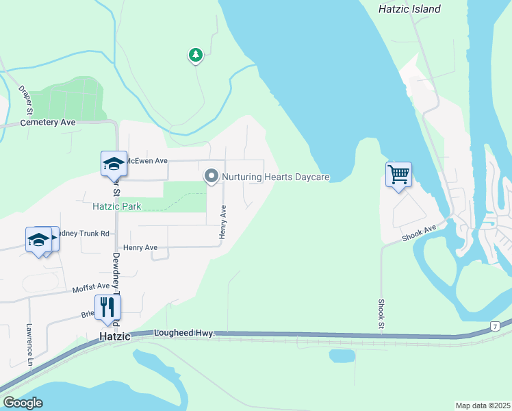 map of restaurants, bars, coffee shops, grocery stores, and more near 35298 Ewert Avenue in Mission