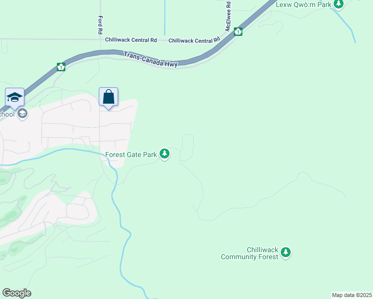 map of restaurants, bars, coffee shops, grocery stores, and more near 51525 Allan Road in Chilliwack