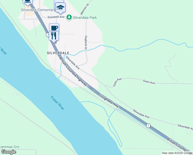 map of restaurants, bars, coffee shops, grocery stores, and more near 29979 Silverdale Avenue in Mission