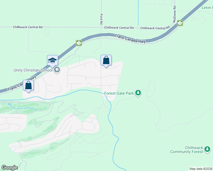 map of restaurants, bars, coffee shops, grocery stores, and more near 51160 Charlotte Place in Chilliwack