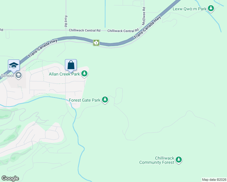 map of restaurants, bars, coffee shops, grocery stores, and more near 51525 Allan Road in Chilliwack