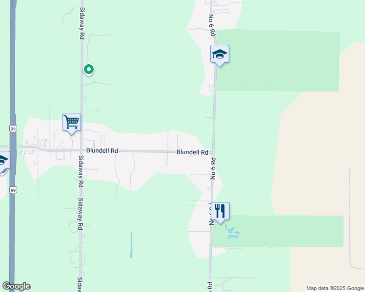 map of restaurants, bars, coffee shops, grocery stores, and more near 13671 Blundell Road in Richmond