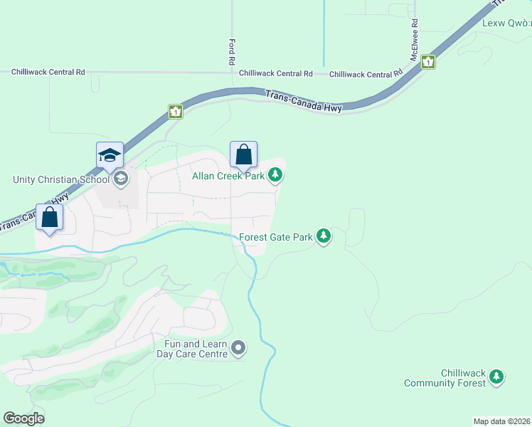map of restaurants, bars, coffee shops, grocery stores, and more near 51199 Charlotte Place in Chilliwack