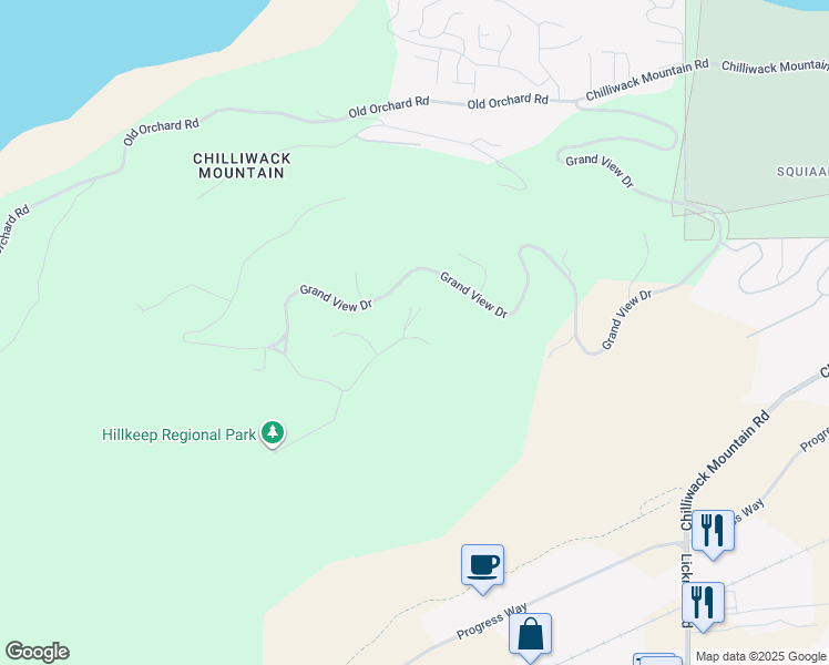map of restaurants, bars, coffee shops, grocery stores, and more near 43615 Bracken Drive in Chilliwack