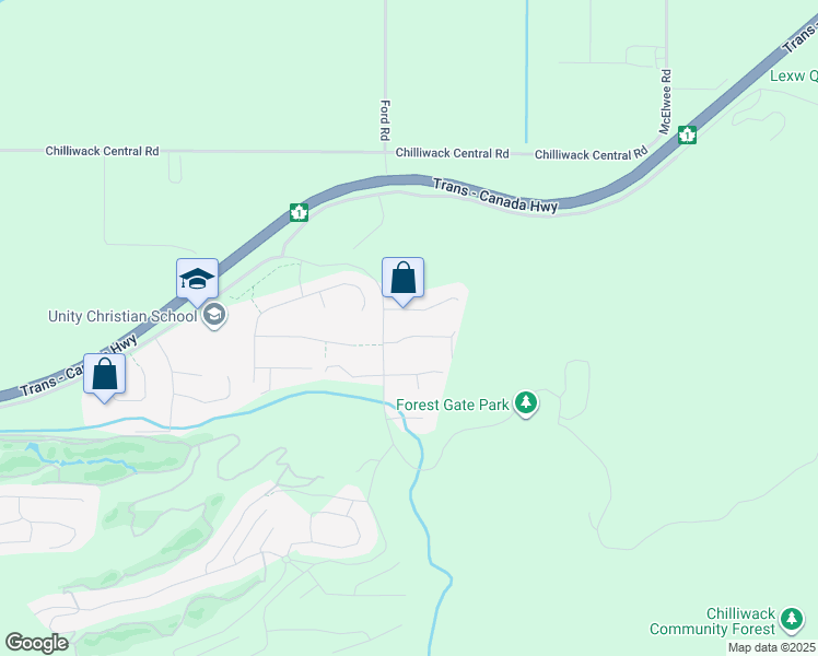 map of restaurants, bars, coffee shops, grocery stores, and more near 51212 Rowanna Crescent in Chilliwack