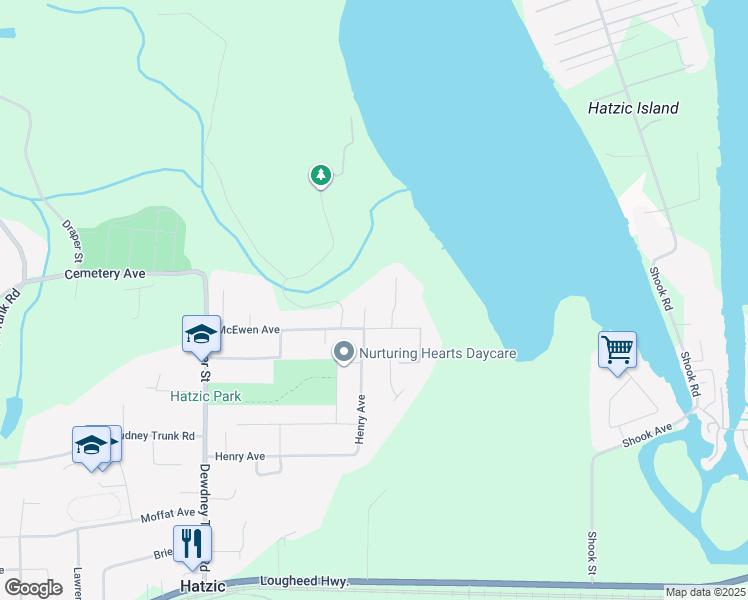 map of restaurants, bars, coffee shops, grocery stores, and more near 8561 Fripp Terrace in Mission